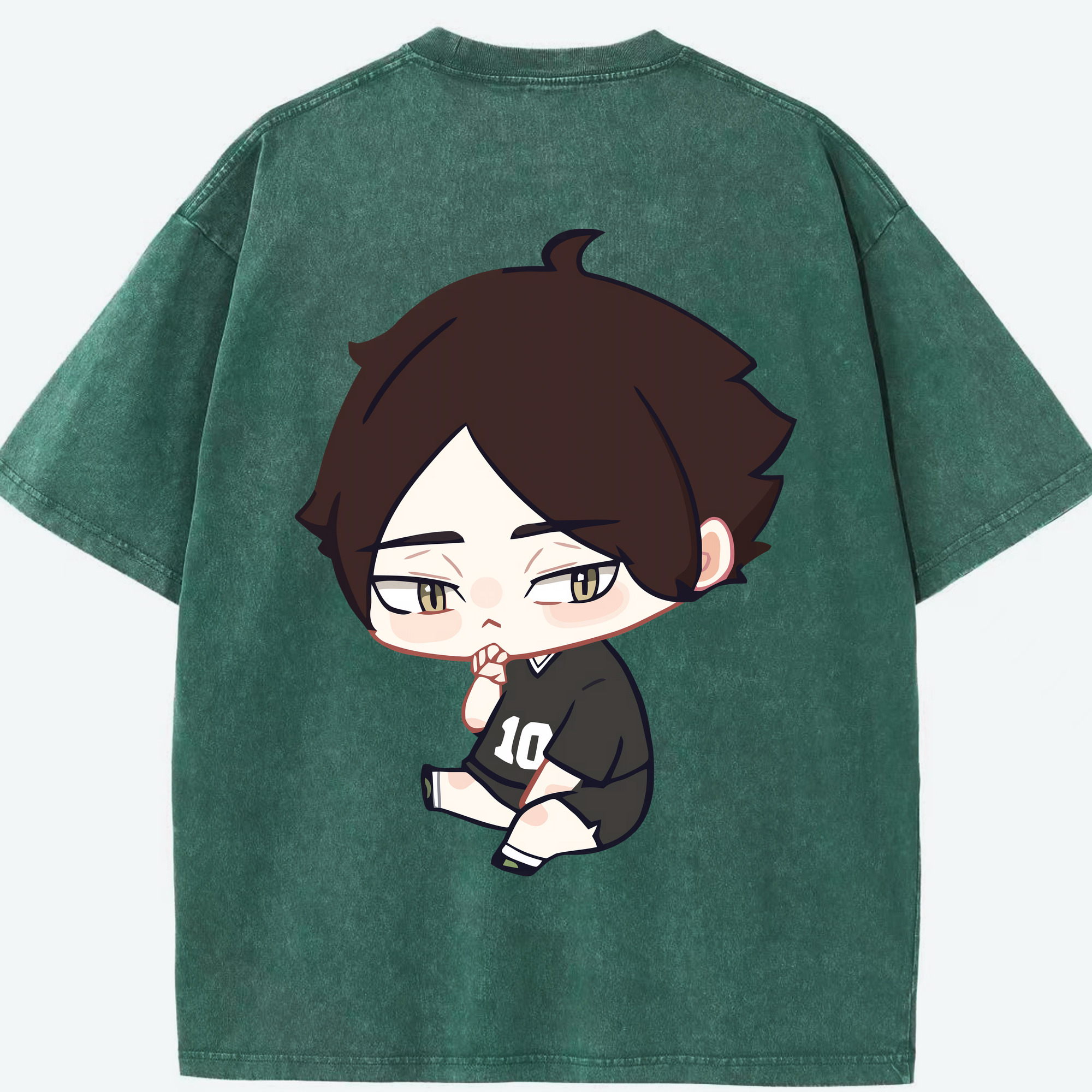 （画像用） ハイキュー!! Haikyu!! 綿100% ヴィンテージ風 半袖Tシャツ（背面プリント）